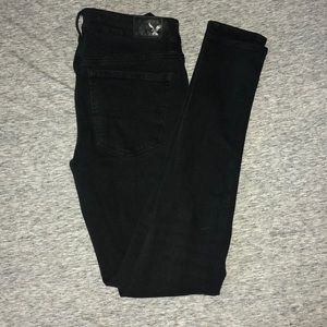 High rise Skinny black jeans